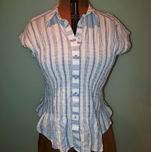 Anthropologie Maeve Short-sleeved Button-down.